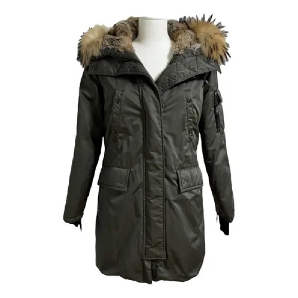 SAM. Parka Coat Fur Jacket Size S - Picture 1 of 13